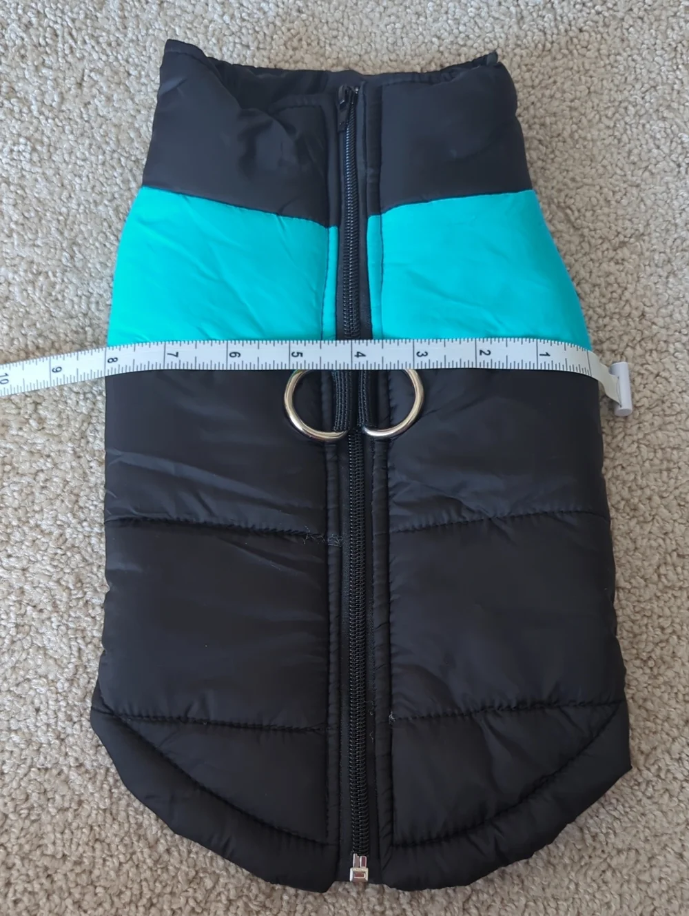 Purple Fleece Dog Sweater + Black & Teal Puffer Vest - 2 Pack